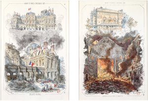 The Palais Royal and the Theatre de la Porte Saint-Martin Before and After the Fire of 1871